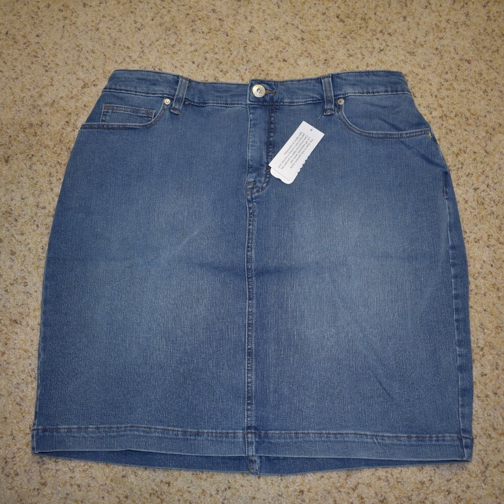STYLE & CO MID RISE CURVY SKIRT SZ‎ 14 NEW WITH TAG